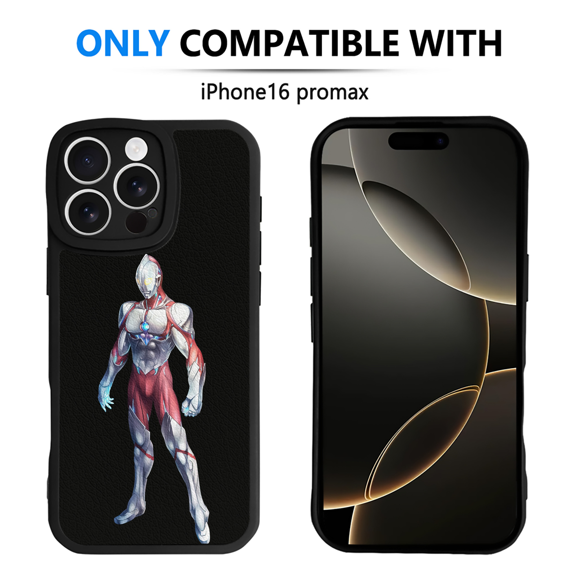 （画像用） ウルトラマン Ultraman 【iPhone 16シリーズ対応】シリコンスマホケース（レザー調） 材質：シリコン